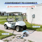 48V 15 AMP Golf Cart Charger for Club Car Precedent & DS Series with 3-Pin Round Plug- Lead Acid Battery