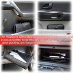 Glove Box Compartment Organizer - Car Document Holder - Owner Manual Case Pouch - Vehicle Storage Wallet for Registration & Insurance Card - Premium Auto Paperwork Holder - Log Book included - Blue