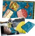 2 Pack Car Towels Seat Cover with Storage Bag, Multifunctional Microfiber Towel for Gym Outdoor Sport Running,Picnic, Beach, Pet Dog Travel,Fits Car SUV Truck (Blue Butterflies)