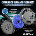 Truck Puck Watermint Fragrancee Car Air Freshener – Long-Lasting Car Deodorizer, Refillable Vent & Visor Clip Auto Air Freshener for Car, Truck & SUV, Premium Fragrance, Pack of 3