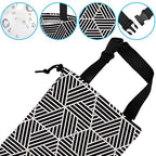 Car Trash Bag Hexagonal Geometric Car Garbage Bag Hanging Car Trash Can for Back Seat with Drawstring, Waterproof Garbage Bags for Car Accessories Vehicle Travelling Camping Outdoor
