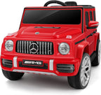 Licensed Mercedes-Benz AMG G63 Ride on Toys,Drivable Car for Toddler,Kids' Electric Vehicles,Dual Mode of Flashing Light/LED Light,Low Battery Prompt,Bluetooth,Music& Horn,Soft Start,Red