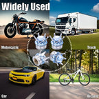 4PCS Crown Bling Tire Stem Valve Caps, Crystal Diamond Car Wheel Tire Valve Caps Universal Copper Core Stem Covers for Cars, SUV, Trucks, Bikes, Motorcycles, Bicycles (Silver & Blue)