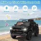 Licensed Chevrolet Colorado Electric Car for Kids, 12V Ride on Toys for Toddlers with Remote Control, Battery Powered Electric Car Ride On Vehicle w/Bluetooth, Soft Start, LED Lights - Black