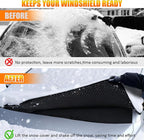 Car Windshield Snow Ice Cover with Side Mirror Covers, Oxford Fabric Windshield Snow Ice Cover with Magnetic Edges Used for Snow Protection, Rain and Sun, Fits for Most Cars, SUV(102"x45")