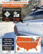 Passenger Vehicle Snow Socks for Tires, HP870 - Car Sock Tire Traction Device for Snow, Ultimate Chain Alternative for Cars, SUVs & Pickup Trucks, Pack of 2
