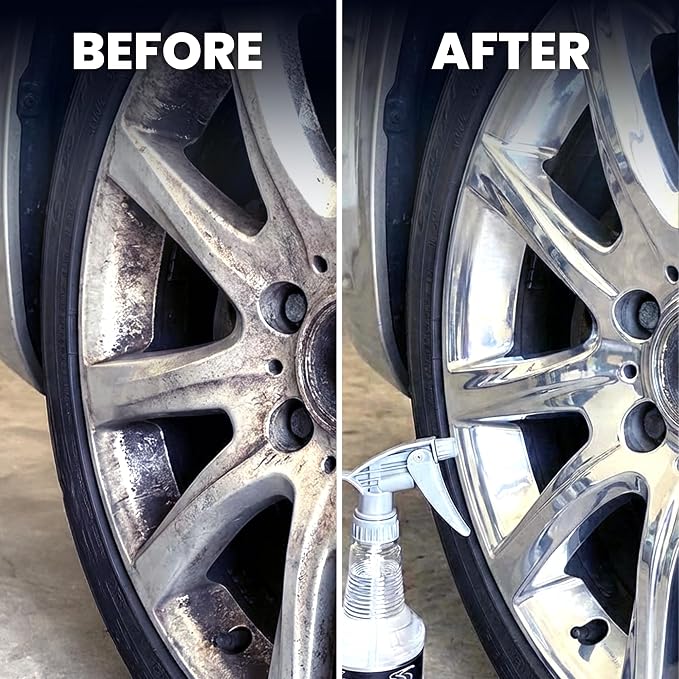 LANE'S New Aluminum Car Wheel Cleaner and Brightener | 1 Gallon (Pack of 1) | Acid Rim Cleaner, Shines & Eliminates Hard Scrubbing | Brake Dust, Oxidation & Rust Remover for Cars, SUVs, Trucks, and More