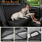 Dog Car Seat Cover for Back Seat - Waterproof Non-Slip Car Seat Protector for Dogs Pet, Scratchproof Back Bench Seat Covers for Mid-Size Cars, Mid-Size SUVs, Black