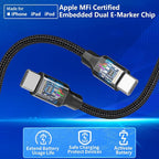 [Apple MFi Certified] iPhone 17 Car Charger, 6-Port 120W USB-C&USB-A Power Cigarette Lighter PD/QC Multiport Fast Car Charger + Type-C Braided Cord for iPhone 17 Pro/16/15/Galaxy S26/S25/Pixel