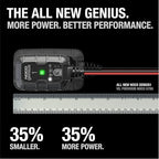 GENIUS1: 1A 6V/12V Smart Battery Charger – Automatic Maintainer, Trickle Charger & Desulfator with Overcharge Protection & Temperature Compensation – for Lead-Acid & Lithium Batteries