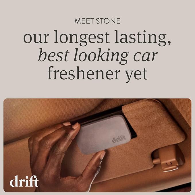 Drift Car Air Freshener - Stone Air Freshener - Car Odor Eliminator - Long Lasting Scent - Auto Accessories - Metal Clip - Clean Ingredients- Variety 3 Pack Starter Kit - CLIP INCLUDED