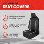 SpillGuard Seat Covers for Cars Trucks SUV – Gray Seat Covers with Waterproof Neoprene Lining, Automotive Car Seat Covers for Front Seats Only, Forros Para Asientos de Carro