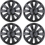 4-Pack 16 Inches Wheel Rim Cover Hubcaps,Redesign Fashion Style Replacement Hubcaps,Car Truck SUV Hub Accessories, Black Lacquer