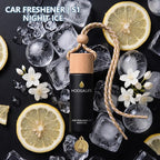 Car Air Freshener 2 Pack, Night ICE Hanging Diffuser, 45+ Days Long Lasting Scent, Refillable Bottle, Odor Control for Auto Interior, Made in USA