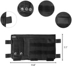 Car Sun Visor Organizer, Double Sided Visor Organzier with Card Pouch for Cars, Trucks, Vans, Multi-Functional Sunglass Holder, Tactical MOLLE Accessories