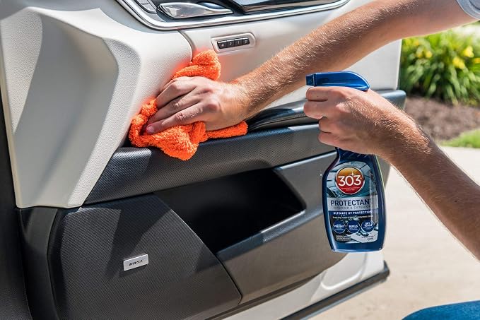 Automotive Protectant Spray Helps Prevent Fading & Cracking Repels Dust Lint & Staining, Best UV Protection & Restores Lost Color, Exterior & Interior Car Cleaning Supplies 16oz 6 Pack