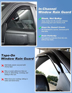 in-Channel Window Rain Guards Fit for Hyundai Palisade 2020-2025 Rain Guard Extra Durable Side Window Deflectors Visor Window Vent Visors Vent Shades Exterior Car Accessories
