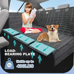 Back Seat Extender for Dogs Truck, Large Hard Bottom Car Seat Cover for Dogs, Waterproof Dog Hammock for Full Size Truck for Ford F-Series/RAM 1500/Silverado/Sierra
