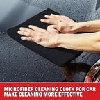 AIDEA Microfiber Cleaning Cloth 24 Pack, Microfiber Towels for Cars, Soft & Absorbent Cleaning Rags, Premium Lint Free Shop Towels for House, Kitchen, Car, 12inx16in, Grey