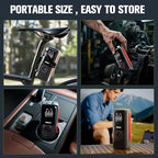 A6 Lite 160PSI Tire Inflator Portable Air Compressor, 7500mAh Portable Tire Inflator for Car Portable Air Pump with Tire Gauge Pressure & LED Light Air Pump for Car