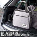 Trunk Organizer for Car, 90L Large Capacity Foldable Trunk Organizer, Multi Compartment Car Trunk Organizer for Women Men, Grey, TOOLS-00421