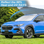 Car Windshield Sun Shade Compatible with Subaru Crosstrek 2021 2022 2023 2024 Front Window Sunshades for XV Crosstreck 2012-2024 Sun Visor Protector 210T Reflective Fabric Foldable Shades Block UV Ray