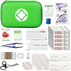 276 Car First Aid Kit for Business, Portable First Aid Kits Travel Szie Emergency Essentials Supplies for Outdoor Activities Skating Boating, Green
