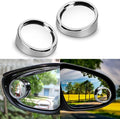 x Blind Spot Mirror, 2'' Silver Round HD Glass Convex Adjustable Wide Angle Rear View Mirror,Universal For Car SUVs Truck Motorcycle (2pcs)
