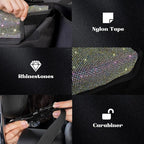 Car Trunk Organizer and Storage, Backseat Hanging Organizer for SUV, Truck, MPV, Waterproof, Collapsible Cargo Storage Bag with 5 Pockets, Bling Car Interior Accessories for Women,Multicolor