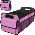 Car Trunk Organizer for SUV, Car Organizers and Storage with Reinforced Handles, Car Accessories for Women/Men 70L Waterproof Polyester Trunk Organizer(Large, Pink)