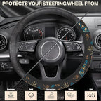 Bohemian Butterflies Steering Wheel Covers Universal 15 Inch Car Wheel Cover,Anti-Slip Breathable Car Accessories Protector Fit for Trucks,Sedans,SUVs,Vans