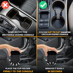 Car Cup Holder Expander | Fits 32/40 oz Hydro Flasks, Yeti, Nalgene & Large Bottles up to 3.8" | Universal Cup Adapter for Cars with 3.2" Holders – Black