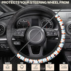 Colorful Water Drop Car Steering Wheel Cover, Non-Slip Absorbing Sweat Car Wheel Cover Accessories for Men Women,Universal 15" Fit Auto SUV Vans Trucks