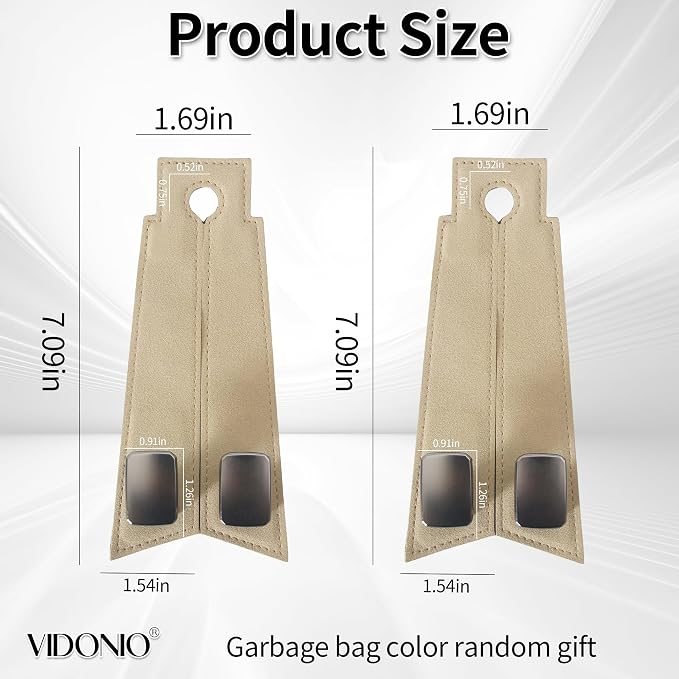 Suede Leather Headrest Hooks for Car, 2 Pack Double Seat Back Organizer Hooks for Purses & Bags, Heavy Duty Metal Car Purse Holder for Handbags, Grocery Bags, Universal Vehicle Storage Accessories