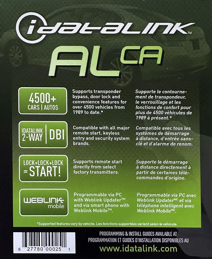 ADS-ALCA Multi-Platform Immobilizer Bypass - Remote Start and Databus Interfuse (ADSALCA) - A bypass module is a piece of hardware that allows the remote starter to mimic your vehicle’s key.