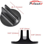 Universal Aluminum Grooved Magnetic Jack Pad Jacking Puck Pinch Weld (Slot Width 0.39 Inch) Frame Rail Adapter for Vehicles (Qty 1, Black)
