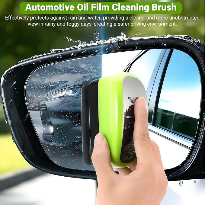 Automotive Glass Cleaning Brush with Refill, 2026 New Windshield & Window Care Tool, Anti-Fog Surface Cleaner Brush for Car Glass, Easy-Press Cleaning Board for Home and Vehicle Use (Green)