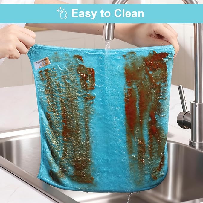 Microfiber Cleaning Cloths Cyan, 11.8" x 11.8" Kitchen Towels – Reusable Cleaning Rags, Lint-Free, Super Absorbent Cleaning Cloths for Kitchen, Car, and Household Cleaning