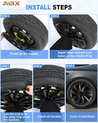 Hubcap Wheel Covers Hub Caps 16 Inch Set of 4 Black & Silver Universal Wheel Rim Cover R16 Stylish Car Decor Wheel Covers for Toyota Camry Nissan Mazda (black-11, 16 inch)
