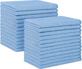 Blue Microfiber Cleaning Cloth, 24 Pack Absorbent Cleaning Rags, Lint-Free, Streak-Free Cleaning Towels for Car Kitchen House, 12"X11"
