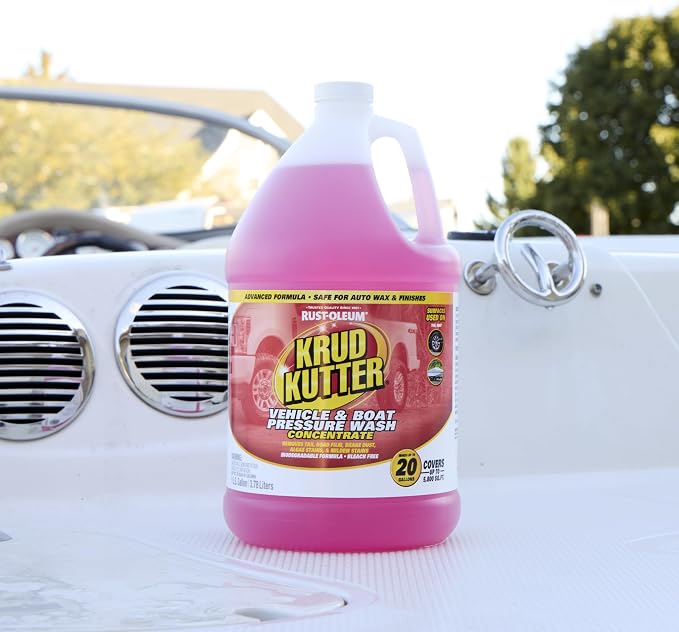 Krud Kutter Vehicle & Boat Pressure Washer Concentrate & Manual Use Cleaner | Powerful Foaming Action Lifts Away Tar, Dirt and Grime | Safe for Use on Cars, Trucks, Boats RV's & More | 1 Gallon