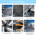 Windshield Cover for Ice and Snow, Car Windshield Snow Cover with Side Mirrors Cover, Thicken Winter Windshield Covers Waterproof Outdoor Covers Fits Most Cars SUVs and Vans (75"x47")
