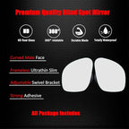Frameless Blind Spot Mirror, HD Glass Convex Wide Angle Rearview Blindspot Mirror for Car Side Mirror Blind Spot (Rhombus, Pack of 2)
