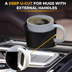 Car Cup Holder Expander | Fits 32/40 oz Hydro Flasks, Yeti, Nalgene & Large Bottles up to 3.8" | Universal Cup Adapter for Cars with 3.2" Holders – Black