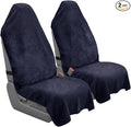 Car Seat Towel Cover, 2pcs Universal Front Seat Protector for Cars, SUVs and Trucks, Sweat Towel Car Seat Cover for Gym, Yoga, Swimming, Pets and Family Travel
