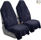 Car Seat Towel Cover, 2pcs Universal Front Seat Protector for Cars, SUVs and Trucks, Sweat Towel Car Seat Cover for Gym, Yoga, Swimming, Pets and Family Travel