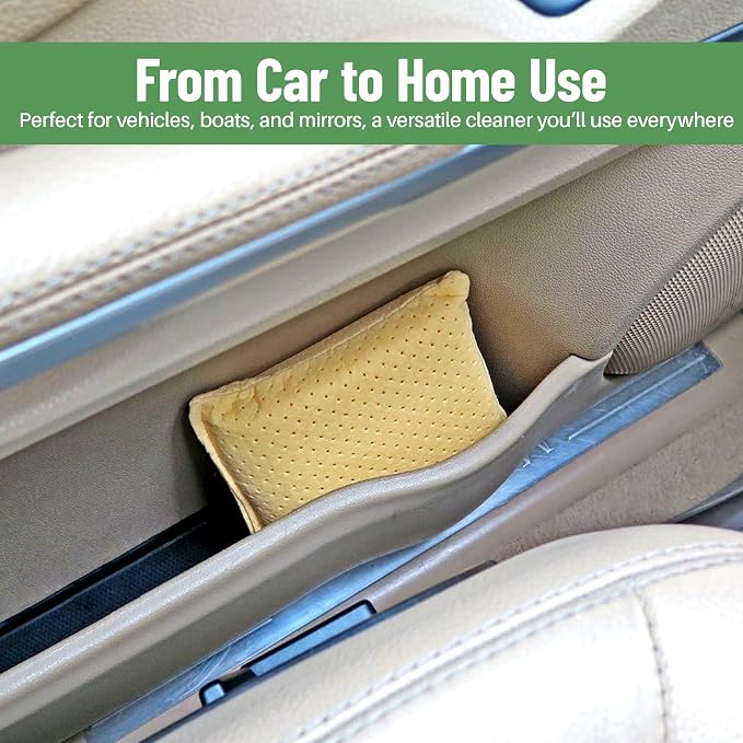 Windshield Cleaner Tool 4-Pack - Car Window & Glass Cleaning Tool, Inside Windshield Cleaner, Auto Windshield Cleaning Kit for Interior Car Windows - Yellow