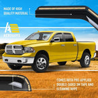 Extra Durable Window Deflectors in-Channel Window Visors Rain Guards Fit for Dodge Ram 1500 2009-2018 Crew Cab, Sun Visors, Wind Vent for Shades, Exterior Car Accessories - 4pcs. AG0029