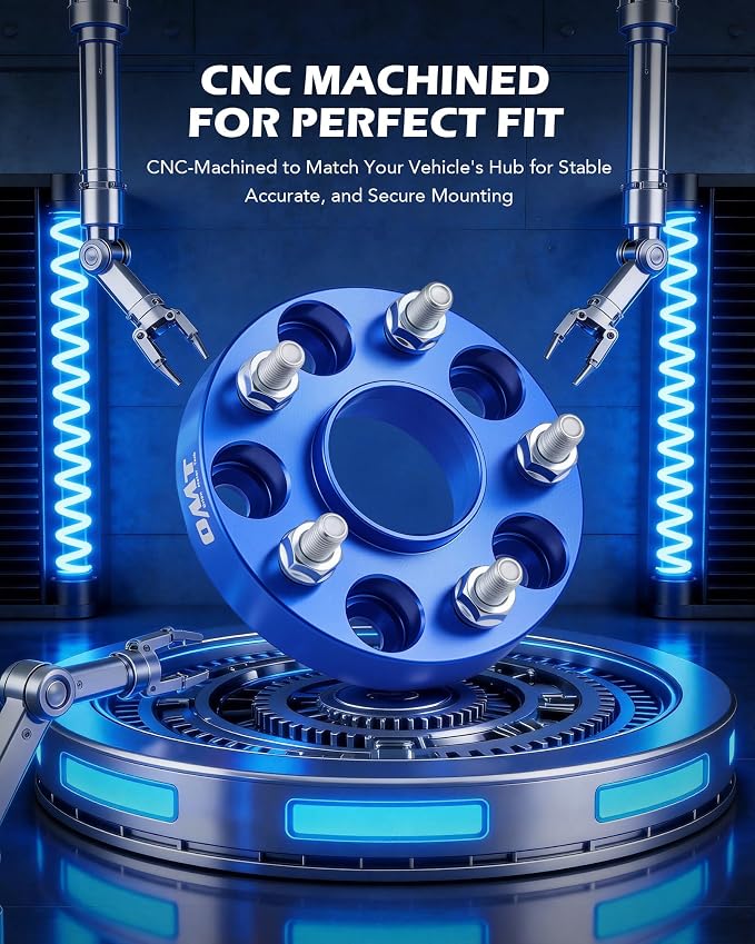 Hub Centric 5x114.3 Wheel Spacers, 1" Blue Wheel Spacers with M12x1.5 Studs Compatible with Honda Accord Honda Civic Honda CRV Acura RSX Acura TL, 64.1mm Bore Wheel Spacer Kit, 4pcs