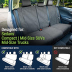 Back Seat Towel Seat Cover for Cars; Great for After Gym Workouts, Dogs, and Outdoor Activities; Universal Fit for Cars SUVs Vans Trucks Rear Seats, EZ fit, Non Slip Grip, Grey